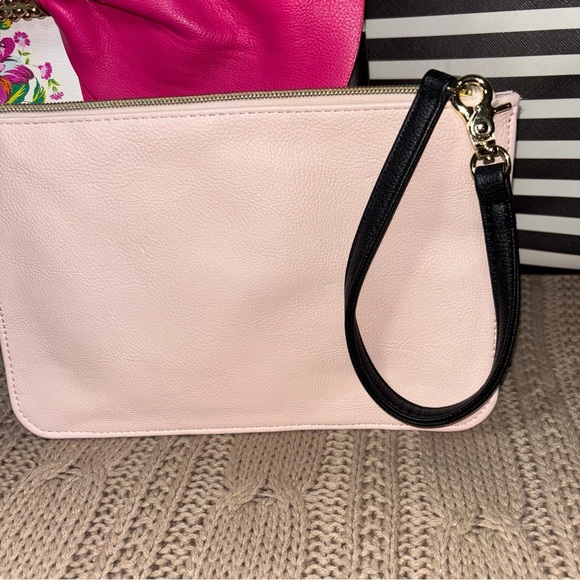 Betsey Johnson Bundle Pink Jumbo Bow & Floral Design Satchel/Shoulder Bag - Picture 13 of 16